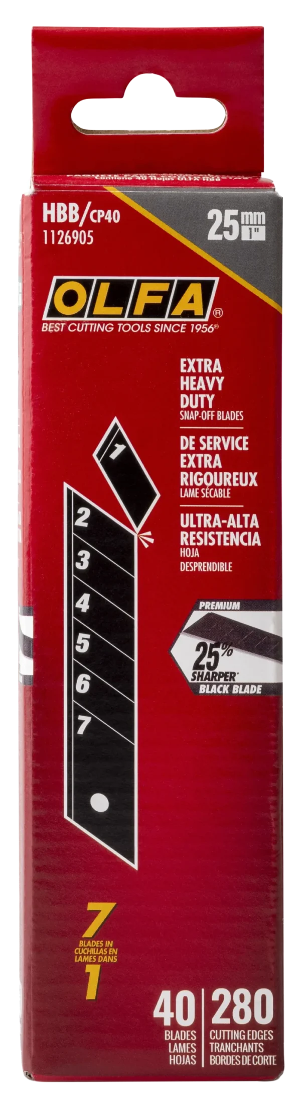 OLFA HBB-5B Profesionalna crna oštrica 25 mm 5 kom - slika 5